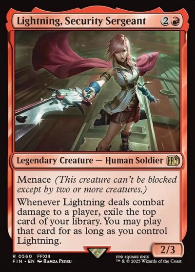Lightning, Security Sergeant